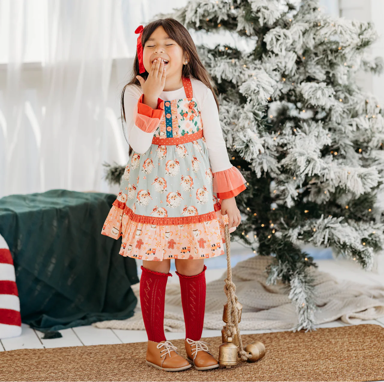 Blushing Festive Tulle Ruffle Top - Image 3