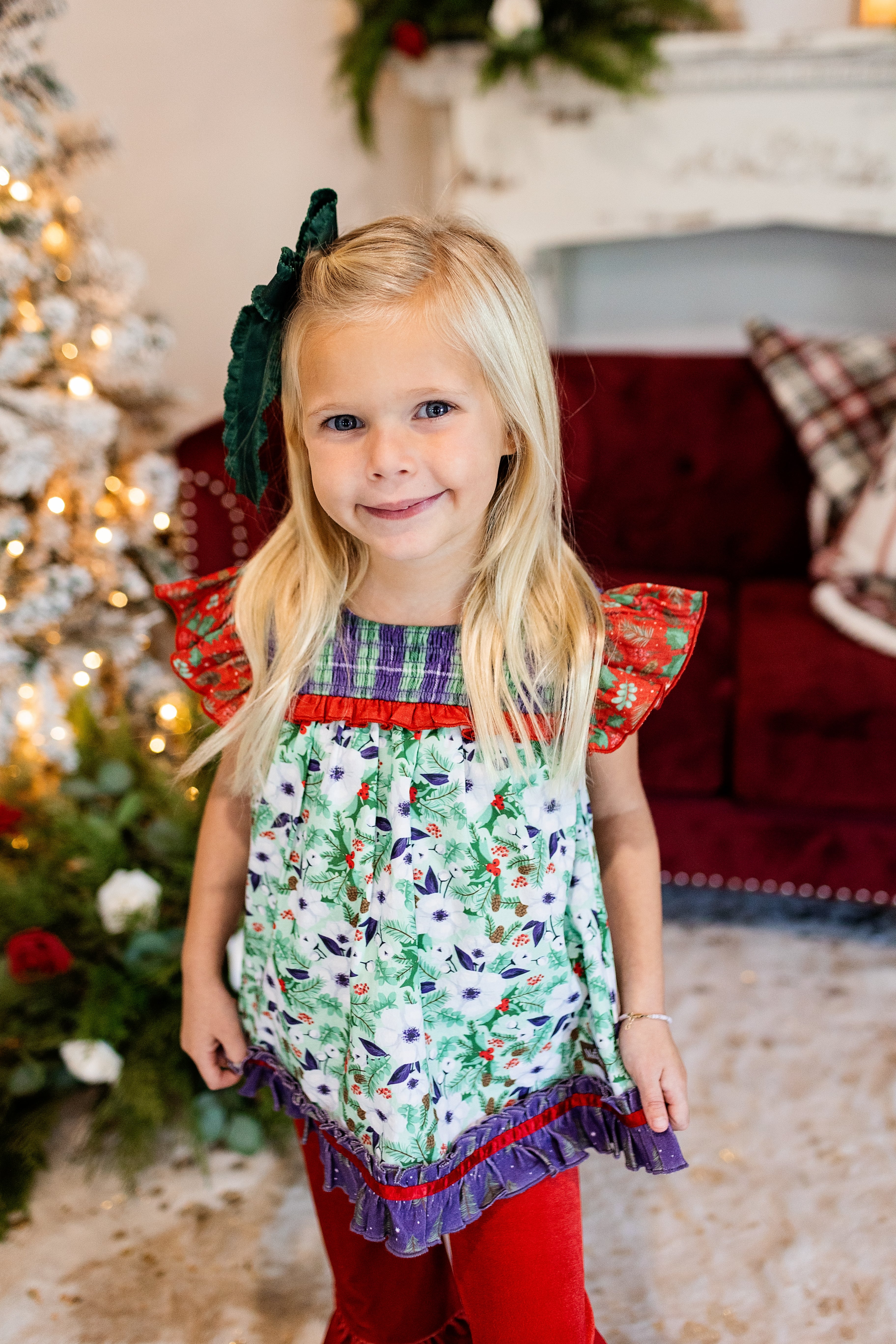 Cherry Cheer Velvet Big Ruffles - Image 14