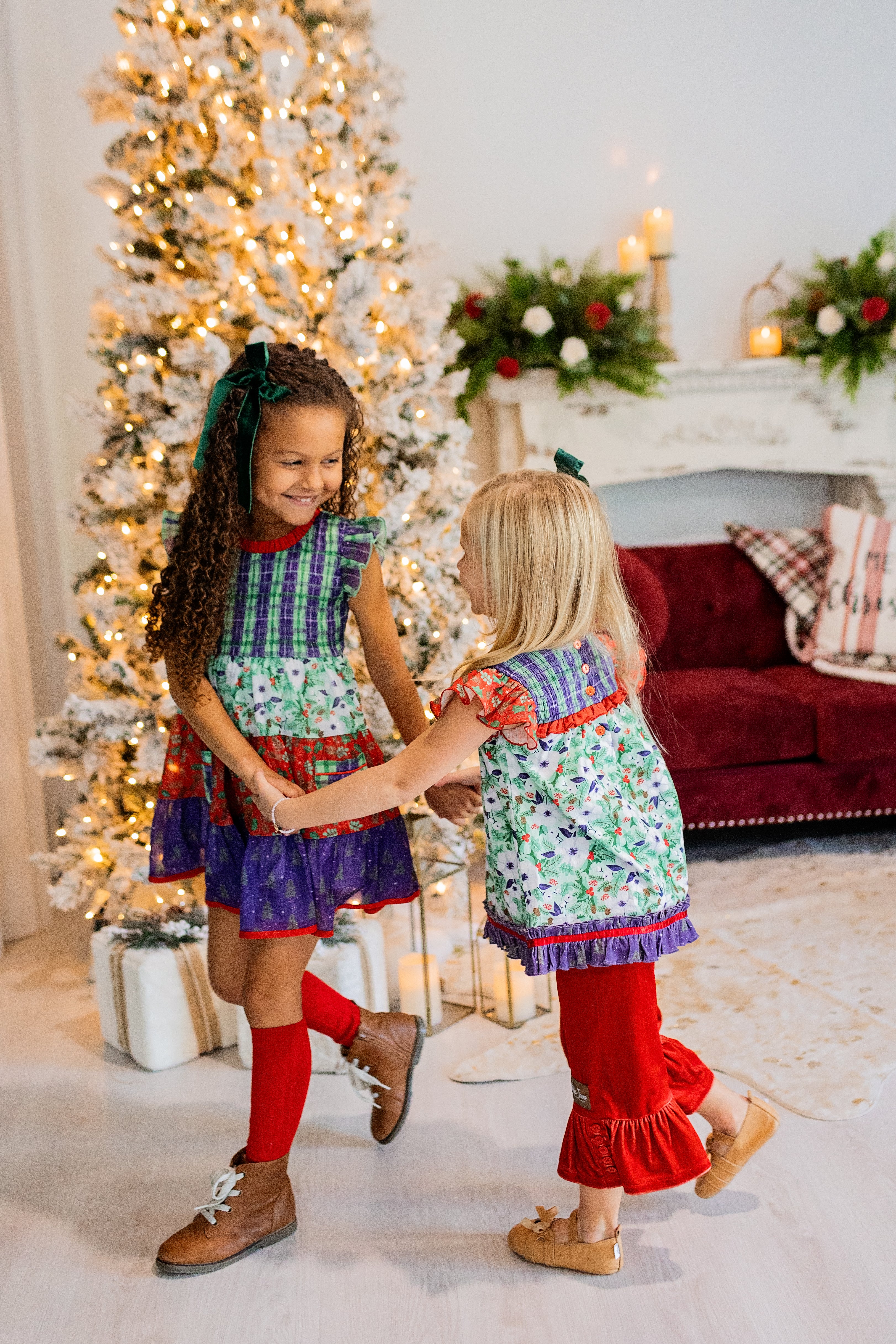 Cherry Cheer Velvet Big Ruffles - Image 8